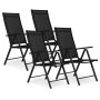 MultiGarden Set od 4 sklopive baštenske stolice sa podesivim naslonom, Black - slika 1