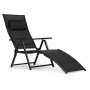 MultiGarden Sklopiva baštenska ležaljka za plažu sa podesivim naslonom i čeličnim ramom, Black - slika 3