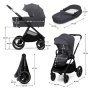 KINDERKRAFT Kolica za bebe 2U1 NEA 2 DEEP GREY - slika 2