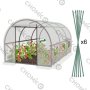 CHOMIK BAŠTENSKI PLASTENIK 3 SEGMENTA BELO 3 x 2 x 2 M 5569 - slika 1