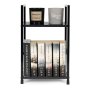 ModernHome Drvena polica sa dva nivoa loft black - slika 1