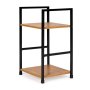 ModernHome Drvena polica sa dva nivoa, loft wild oak - slika 2