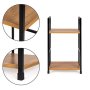 ModernHome Drvena polica sa dva nivoa, loft wild oak - slika 5
