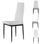 ModernHome Trepezarijske stolice set 4 kom Tami eko koža white - slika 2