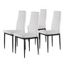 ModernHome Trepezarijske stolice set 4 kom Tami eko koža white - slika 1