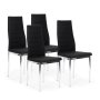 ModernHome Trepezarijske stolice set 4 kom Tami eko koža black - slika 1