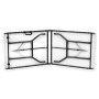 ModernHome Sklopivi sto 180cm sa 2 klupe beli - slika 5