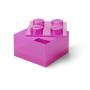 LEGO LEGO kutija za odlaganje sa poklopcem (4): Svetlucavo roze - slika 1