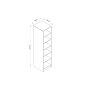 HANAH HOME Ormar Kale Raflı 210 White - slika 5