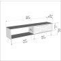 HANAH HOME TV polica Riso Anthracite White - slika 5