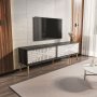 HANAH HOME TV polica Riso Black White - slika 2