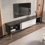 HANAH HOME TV polica Riso Black White - slika 3