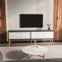 HANAH HOME TV polica Riso Black White - slika 1