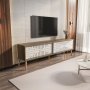 HANAH HOME TV polica Riso Walnut White - slika 2