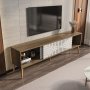 HANAH HOME TV polica Riso Walnut White - slika 3