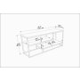 HANAH HOME TV polica Lorin Black White - slika 5