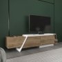 HANAH HOME TV polica Zonas Walnut White - slika 1