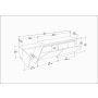 HANAH HOME TV polica Zonas Oud Oak Ephesus - slika 5