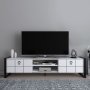 HANAH HOME TV polica Mora White Black - slika 1