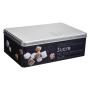 FIVE FIVE KUTIJA ZA SECER U KOCKI EMBOSSED 3D 20,2X13,2X6,7 CM METAL CRNA - slika 1