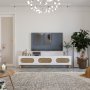 HANAH HOME TV polica Elena White Rattan - slika 2