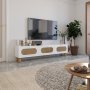HANAH HOME TV polica Elena White Rattan - slika 4