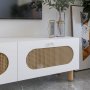 HANAH HOME TV polica Elena White Rattan - slika 5