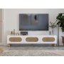 HANAH HOME TV polica Elena White Rattan - slika 1