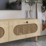 HANAH HOME TV polica Elena Sapphire Oak Rattan - slika 5
