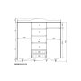 HANAH HOME Beli ormar Rb 049 (167RAB1210) - slika 4