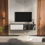 HANAH HOME TV polica Teo Floating Anthracite White - slika 1