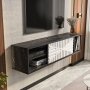 HANAH HOME TV polica Teo Floating Black White - slika 3