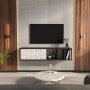 HANAH HOME TV polica Teo Floating Black White - slika 1