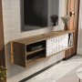 HANAH HOME TV polica Teo Floating Walnut White - slika 3