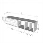 HANAH HOME TV polica Teo Floating Walnut White - slika 5