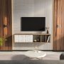 HANAH HOME TV polica Teo Floating Walnut White - slika 1