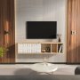 HANAH HOME TV polica Teo Floating Sapphire Oak White - slika 1
