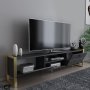HANAH HOME TV polica Mila Anthracite Gold - slika 3