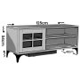 HANAH HOME TV polica Revival 125 Oak - slika 5
