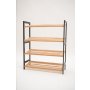 ModernHome Polica za obuću 4 nivoa Bamboo - slika 2