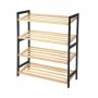 ModernHome Polica za obuću 4 nivoa Bamboo - slika 1