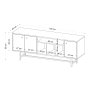 HANAH HOME TV polica Lucas Sapphire Oak - slika 5