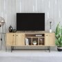 HANAH HOME TV polica Lucas Sapphire Oak - slika 1