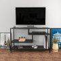 HANAH HOME TV polica Robbins - Black Anthracite - slika 1