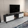 HANAH HOME TV polica Lukas Black White - slika 2