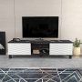 HANAH HOME TV polica Lukas Black White - slika 1