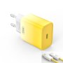 XO XO kućni punjač od 30W 1x USB-C YELLOW-WHITE + cable USB-C - Lightning - slika 3