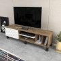 HANAH HOME TV polica Olyo Walnut White - slika 2