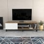 HANAH HOME TV polica Olyo Walnut White - slika 1