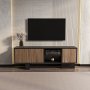 HANAH HOME TV polica Monaco Black Brown - slika 1